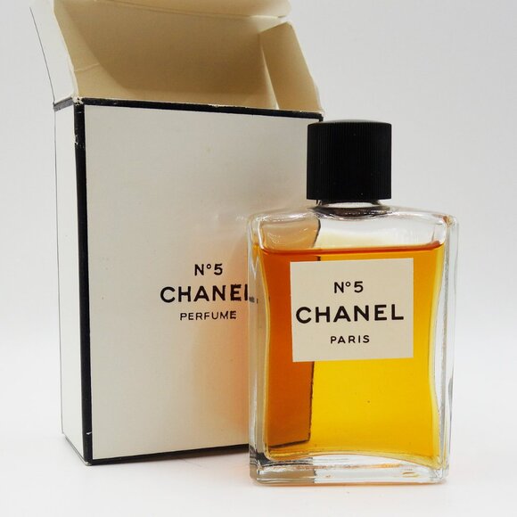 Vintage Chanel No 5 Perfume 1oz/ Size 7 with Original Box - Picture 1 of 8